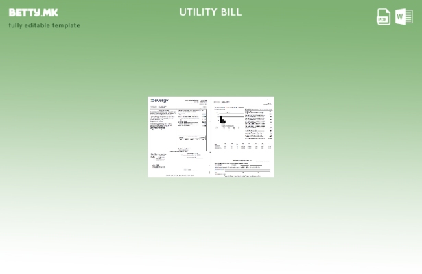 Модерен стил страници за сметки за комунални услуги на САД Evergy, шаблон за вер